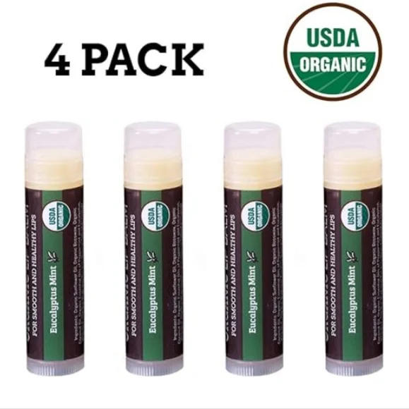 (4 Pack) Organic Best Lip Balm Repair Chapstick For Dry Cracked Lips Mint Flavor - Picture 7 of 7